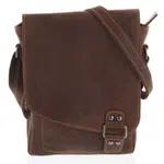 Pánská kožená crossbody taška hnědá - Greenwood Mercy