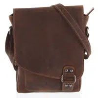 Pánská kožená crossbody taška hnědá - Greenwood Mercy
