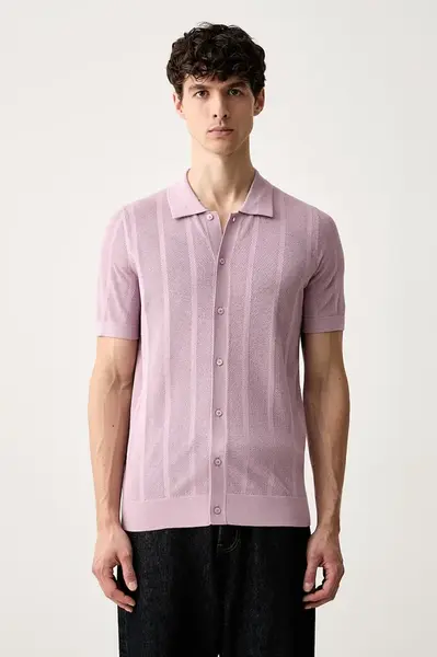 Karl Lagerfeld polo tričko pánske s viskózou