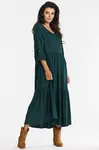 Awama Woman's Dress A669 Bottle Green