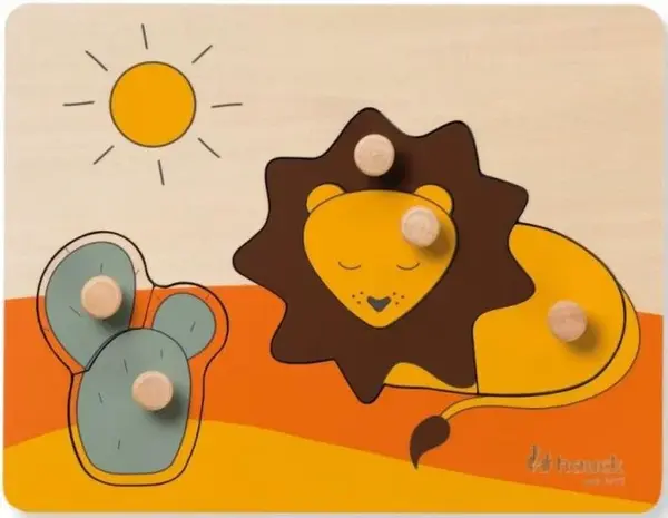 Dřevěné puzzle - Lev