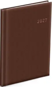 Diář 2027 T805 PVC tmavě hnědý