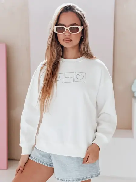 Dámská oversize mikina EASYJOY bílá