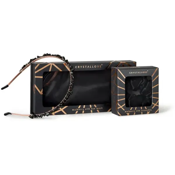 Crystallove Black Silk Set sada na vlasy