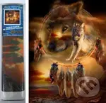 Diamantové malování Lapač snů s vlky 30x40cm (30x40cm)