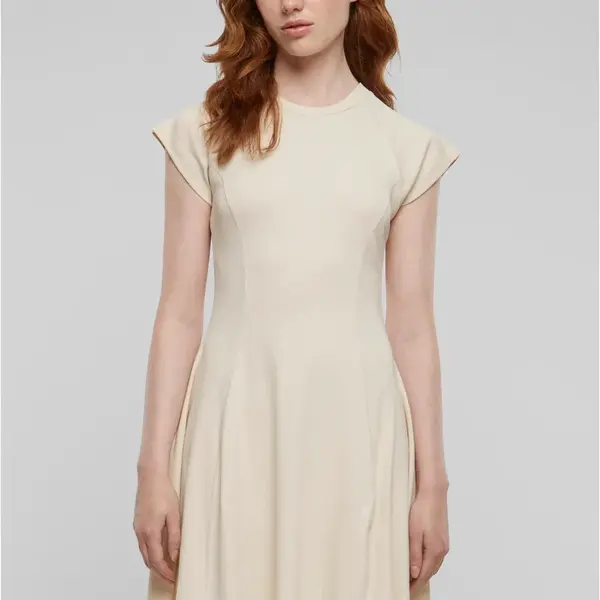Women's Skater Rib dress - beige