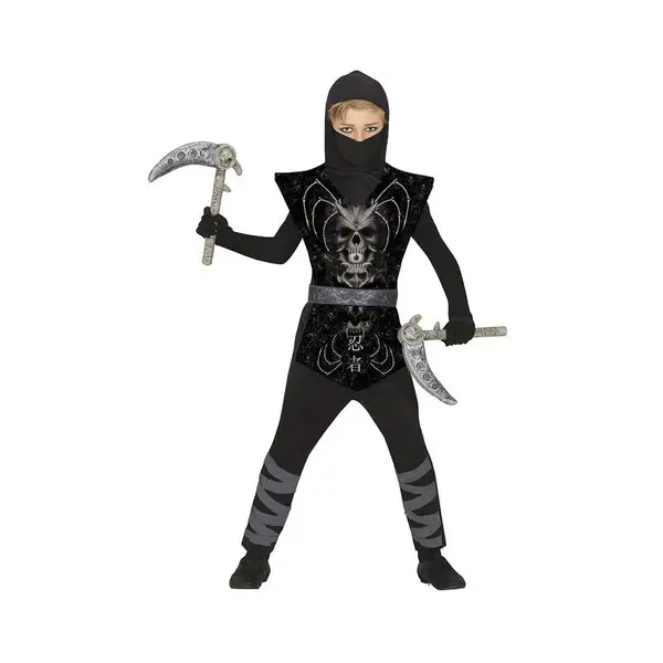 Guirca Kostým Ninja čierna lebka 5-6 rokov