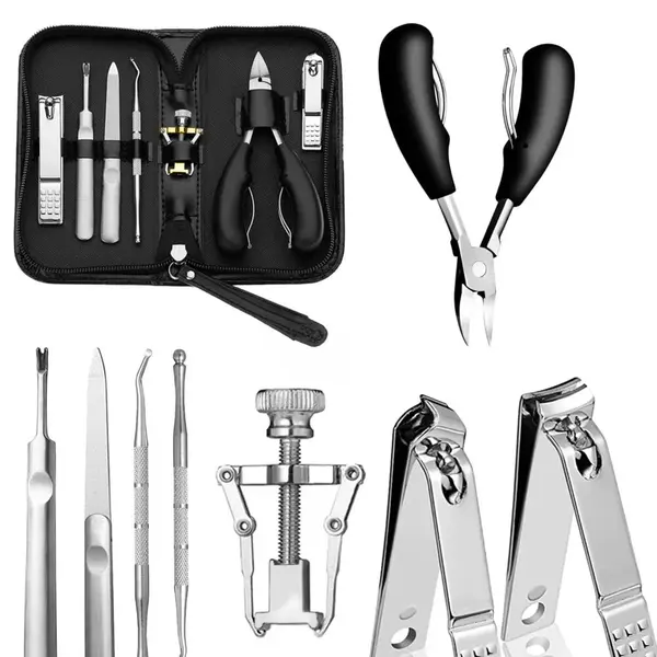 Livefy Nail Nippers sada na manikúru Mani Care 8ks, čierna