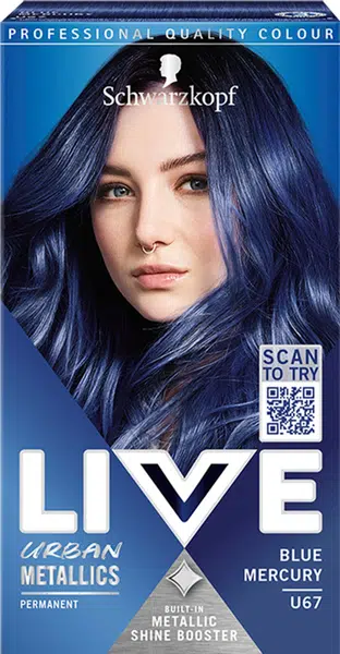 Schwarzkopf Live Urban Metallics U67 Metalická modrá