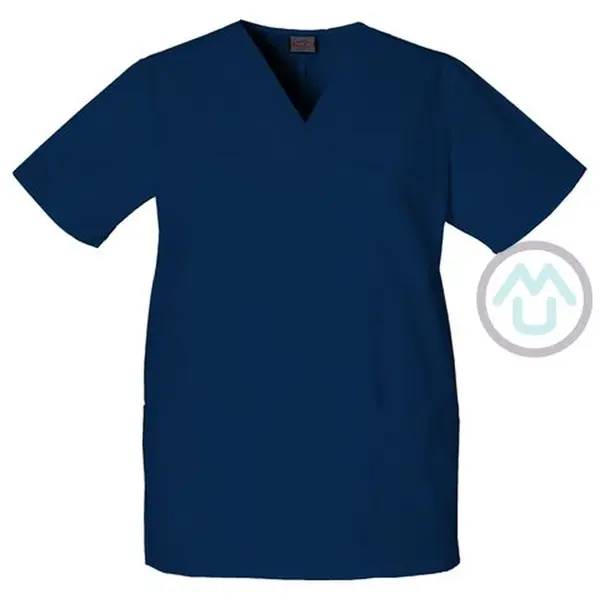 Unisexová blúza "V" výstrih - námornícka modrá XL