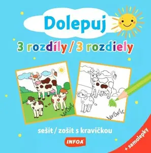 Dolepuj 3 rozdíly - sešit s kravičkou + samolepky