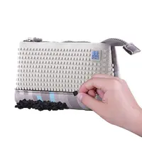 PIXIE CREW velké pouzdro šedo-modré