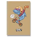 Kroužkový blok Shkolyaryk Oops - A5, čistý, 96 listů, mix motivů