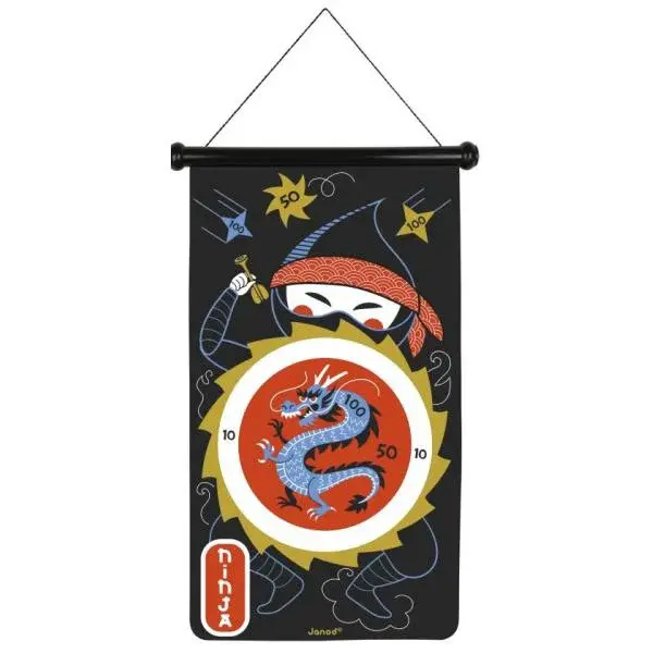 Janod Magnetický terč se šipkami bez hrotů Ninja