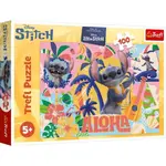 Trefl Puzzle 100 Stitch a přátelé v akci