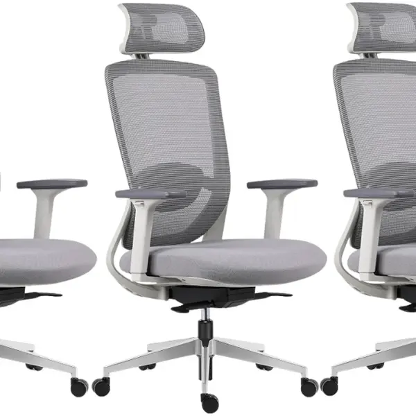 MERCURY 3PACK Ergonomická kancelářská židle ARTEA šedá, sezení 8 hodin denně (3 ks)