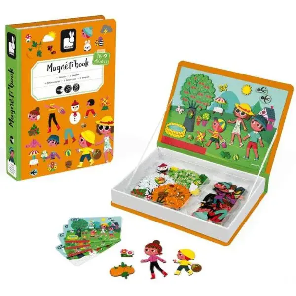 Janod Magnetibook Roční období Magnetická kniha pro děti