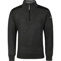 PROGRESS LOFOTEN Pánský svetr s krátkým zipem, černá, velikost