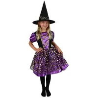 Dětský kostým čarodějnice fialovo-černá (M) e-obal