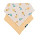 PETITE&MARS Bryndák bandana Luke 2 ks Beige Pears&Intense Ochre 3m+