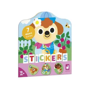Janod Stickers Sešit s předlohami a samolepkami Zahrada