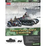 Model Kit vojenský 13556 - Německý Panzer I Ausf.B & Motocykl (1:35)