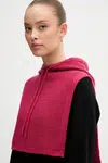 Kapuce United Colors of Benetton růžová barva, 6SCQDU01T