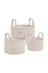 Sada úložných košů Bizzotto Nicky 3-pack bílá barva