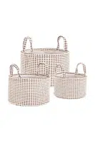 Sada úložných košů Bizzotto Nicky 3-pack bílá barva