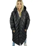 Pri Long jacket women's coat with diagonal quilting Warm LUCY