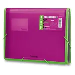 Desky na dokumenty FolderMate Pop Gear Plus, A4, s přihrádkami - fialová