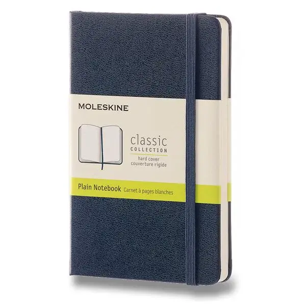 Zápisník Moleskine - tvrdé desky, S, čistý - modrý