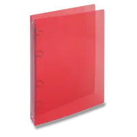 4kroužkový pořadač Transparent, A4, 20 mm - červený