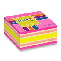 Samolepicí bloček Hopax Stick’n Notes Neon 76 x 76 mm, 400 listů - růžový