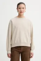 Bavlněná mikina Levi's dámská, béžová barva, hladká, A8789