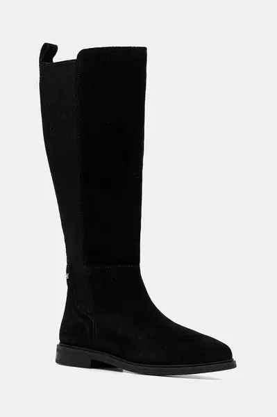 Semišové boty Tommy Hilfiger FLAG SUEDE LONG BOOT
