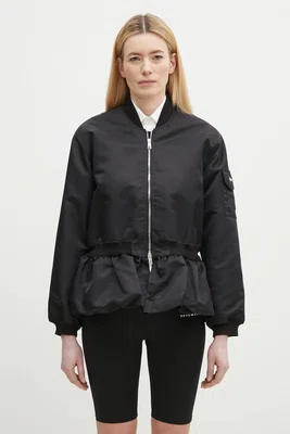 Bunda Coperni Gathered Hem Bomber černá barva, COPBL24F3003