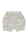 Dětské bavlněné šortky Donsje Carson Bloomers Pandas šedá barva, s aplikací, 3029805