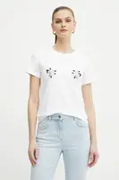 Bavlněné tričko Marella CAUCASO bílá barva, 2513971054200