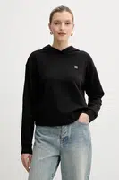 Mikina Armani Exchange dámská, černá barva, s kapucí, hladká, XW000087 AF10172