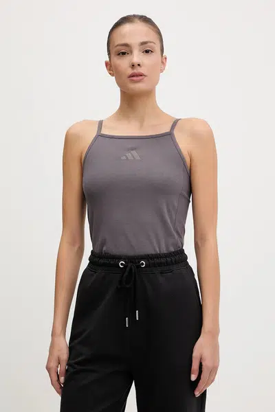 Top adidas ALL SZN RIB fialová barva, JJ1223