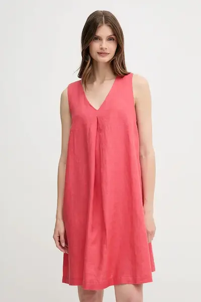 Lněné šaty United Colors of Benetton