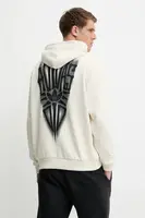 Bavlněná mikina adidas Originals Skeleton Hoodie pánská, béžová barva, s kapucí, s potiskem, JN4557
