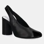 Kožené sandály MM6 Maison Margiela černá barva, S66WP0104