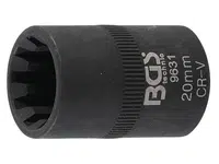 BGS Technic BGS 9631 Nástrčná hlavice 1/2" 10hranná 20 mm na brzdové třmeny kotoučových br