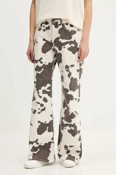 Bavlněné džíny Abercrombie & Fitch dámské, medium waist, KI155-5526