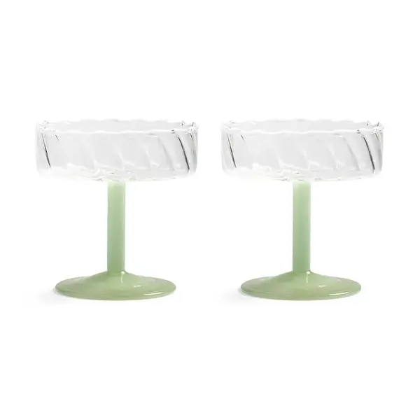 Sklenice na šampaňské &k amsterdam 2-pack zelená barva