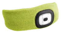 Čelenka s čelovkou 180 lm, nabíjecí USB, univerzální velikost, černá - SIXTOL Barva: fluorescentní žlutá