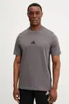 Bavlněné tričko adidas Essentials modrá barva, s aplikací, JE6390