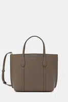Kožená kabelka Tory Burch Perry hnědá barva, 174234-250